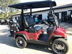 2025 Evolution D5 Ranger 2+2 Plus Flamenco Red | Cart with CarPlay